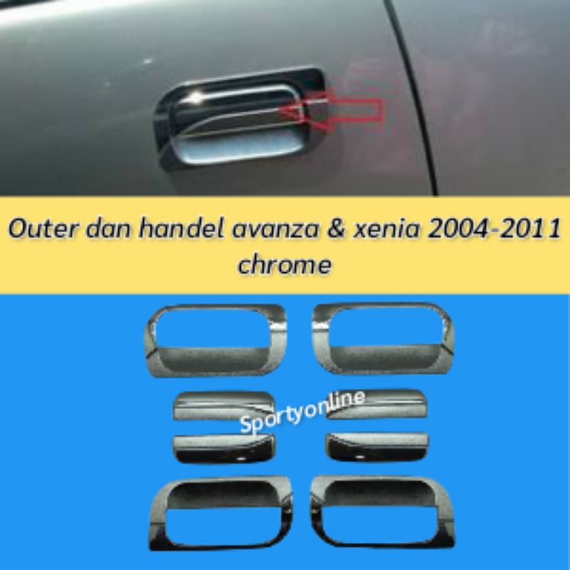 outer dan handel avanza dan xenia vvti 2004-2011 chrome