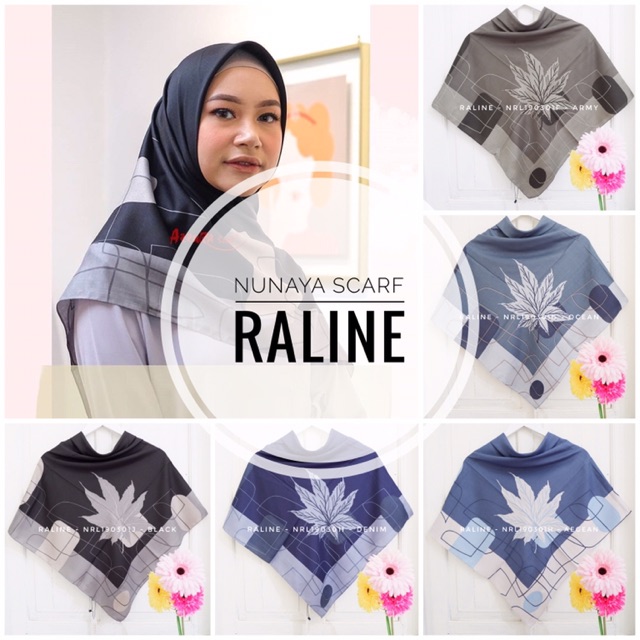 NUNAYA SCARF - RALINE JILBAB MOTIF SEGI EMPAT