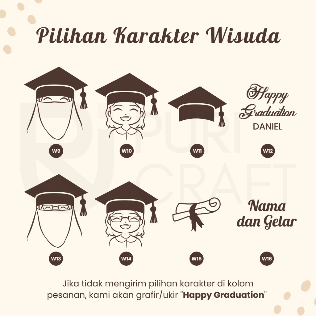 JEW WISUDA Series / FREE UKIR / Kado Wisuda / Hampers Wisuda / Kado Wisuda Unik / Kado Aesthetic