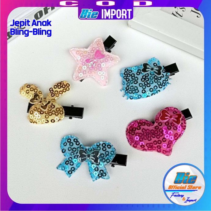 Jepit Anak Bling Polos Impor Best Seller