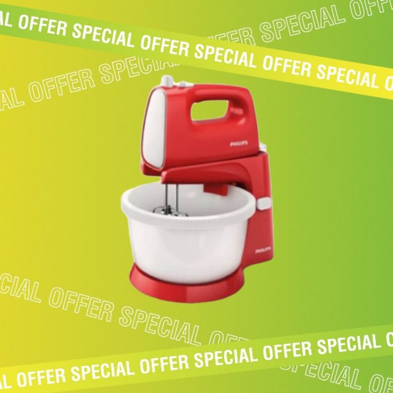 PHILIPS HR1559 Standing Mixer - Merah