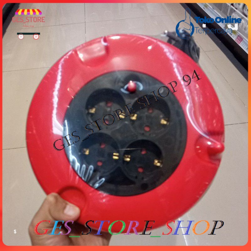 Gao Kabel Roll 4 Soket 5 Mtr/Krisbow stop kontak/roll kabel krisbow/sambungan colokan listrik/termin