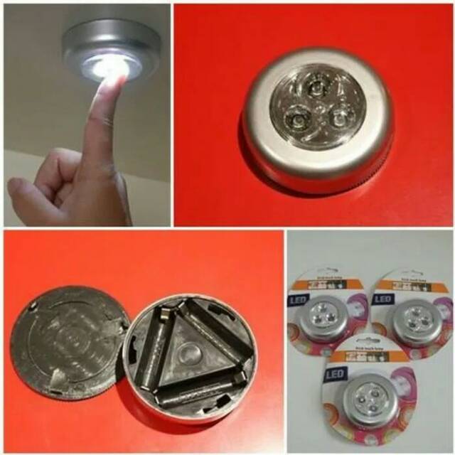 Stick Click Touch Lamp - Lampu Emergency bisa Tempel LED - 70gr Indoor Outdoor