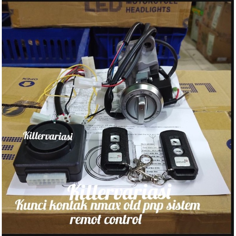 kunci kontak nmax old + alarm model Vario 150 new pnp sistem remot control anti maling