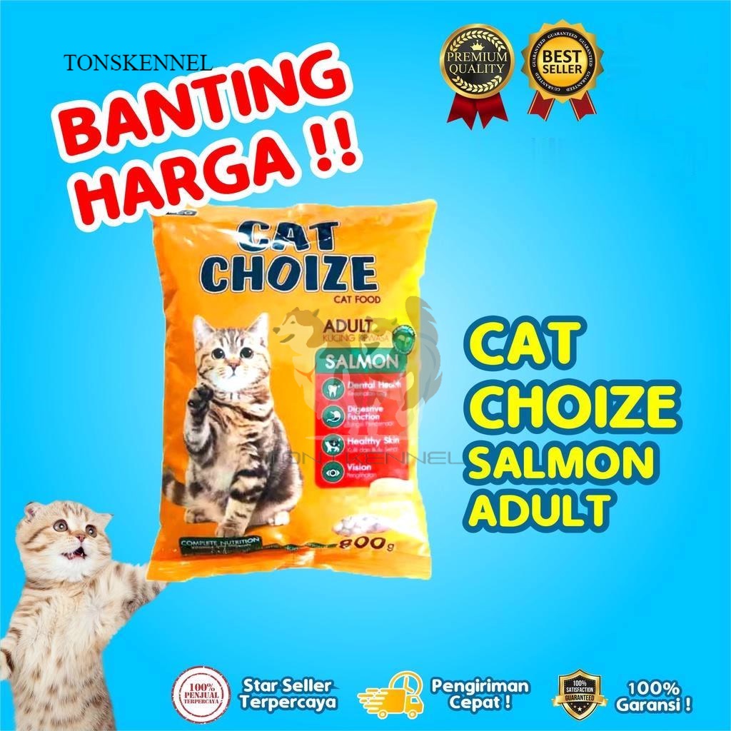 CAT CHOIZE ADULT CATCHOIZE 800GR BENTUK IKAN RASA TUNA Makanan Kucing Cat Food SALMON TUNA