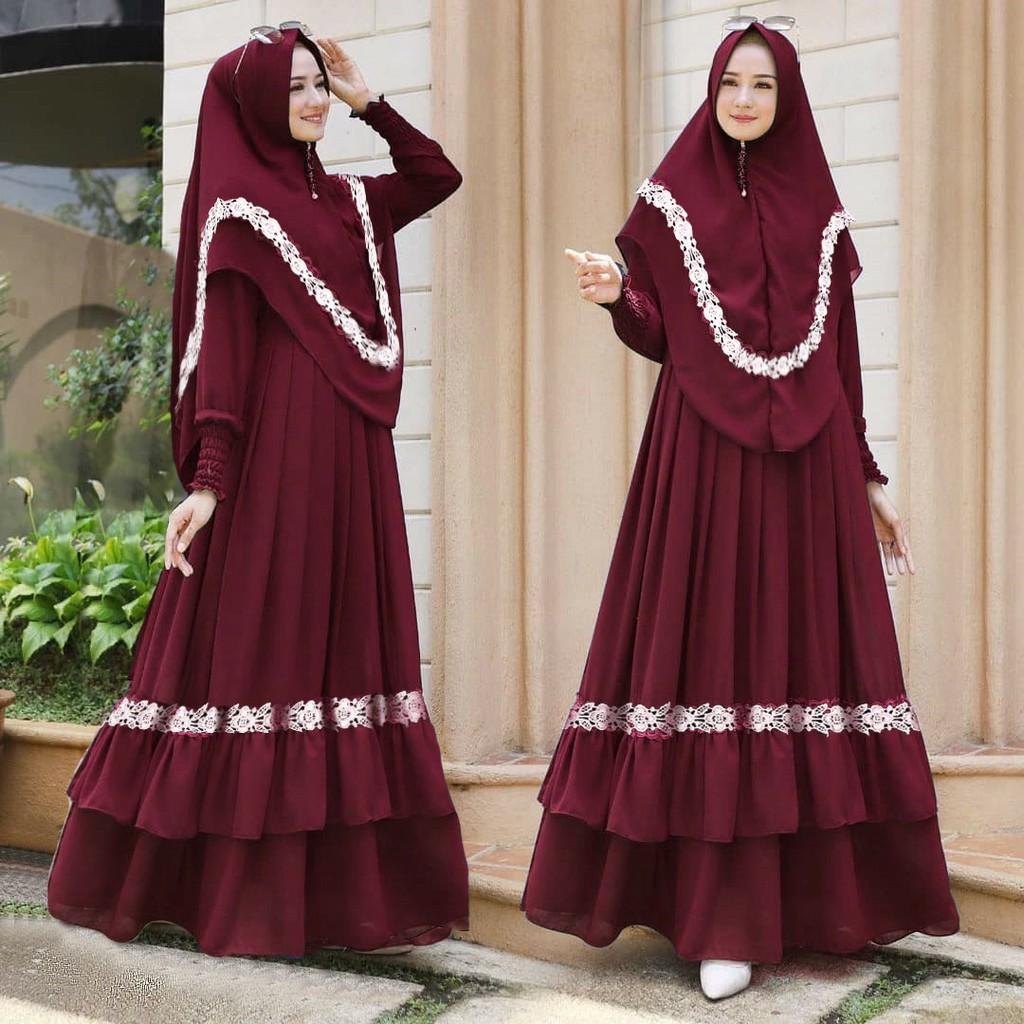 quinnyshop-COD-baju syari terbaru-syari wanita terbaru 2020-baju syar i-baju sar i-gamis sar i