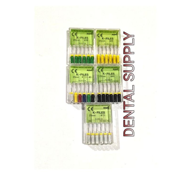 

Dental Jarum K Files Mani 25mm #20, #15, #35, #40, Dan #15-40