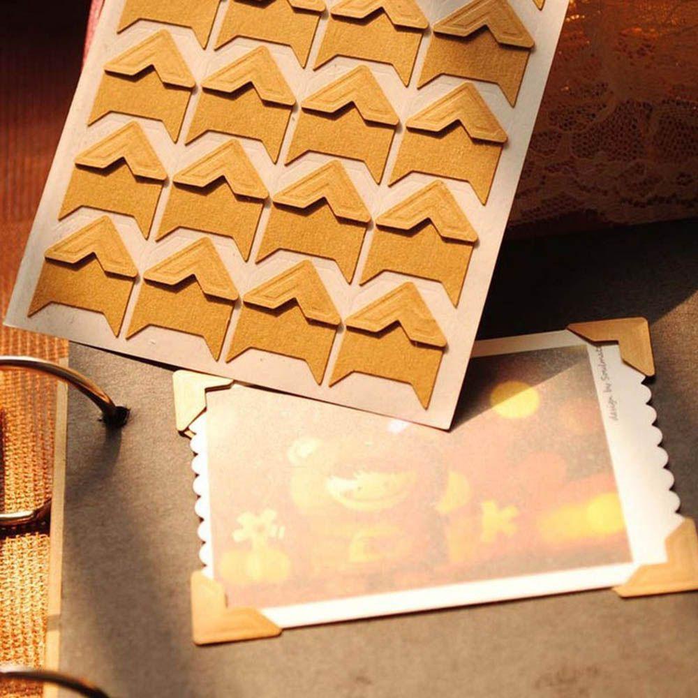 Lanfy Stiker Kertas Sudut Retro Handmade Stiker Scrapbooking Album Vintage Craft