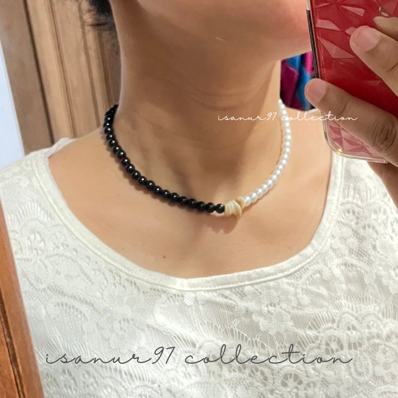 Kalung Mutiara | Choker Mutiara gaya Etnik Choker beads Kalung beads