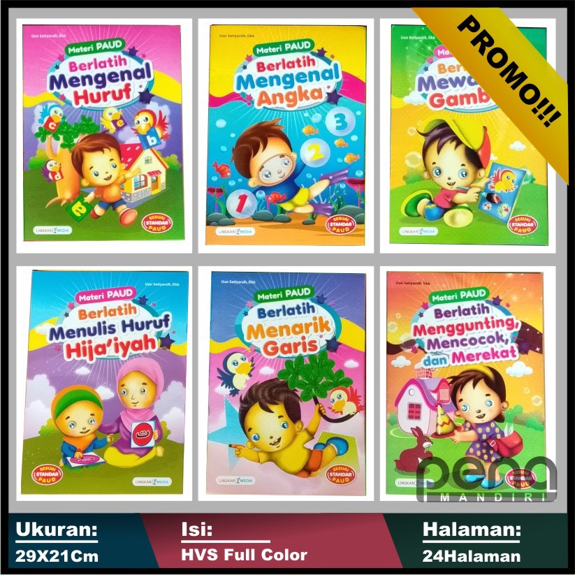 BUKU ANAK PAUD UKURAN BESAR - PAKET SERI ANAK PAUD - SESUAI STANDAR