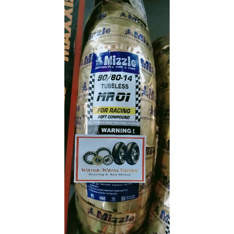Ban Motor MIZZLE MR 01 90 / 80 ring 14 Racing Tubeless