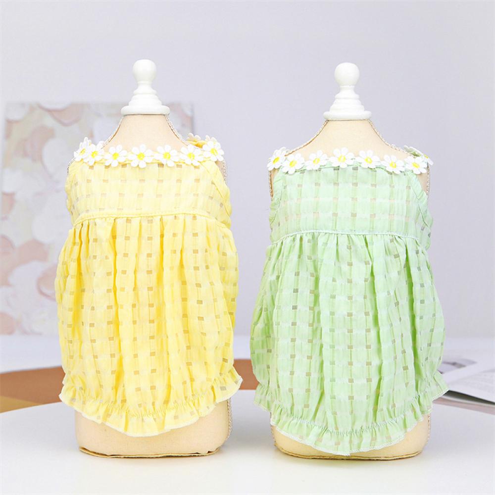 Timekey Dress Anjing Peliharaan Motif Lentera Bahan Lembut Nyaman Untuk Musim Panas S9Z1