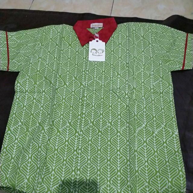 Batik Anak Kemeja Daun Hijau