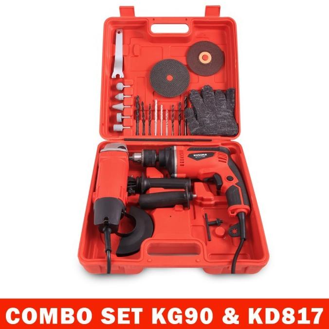 PROMO YANG AKAN DATANG Paket Tukang Murah Bor Tangan Listrik 13mm Dan Mesin Gerinda Tangan 4in Set mata Free koper dan aksesorisnya