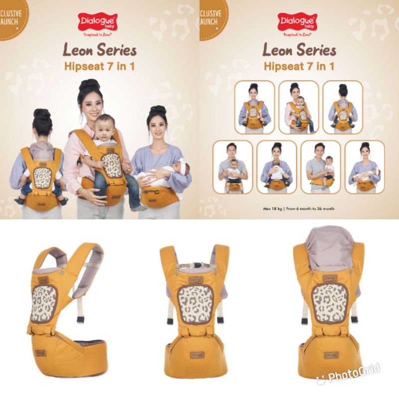 dialogue hip seat 7 in 1 exclusive launch seri glazy/sparkle/champion/leon