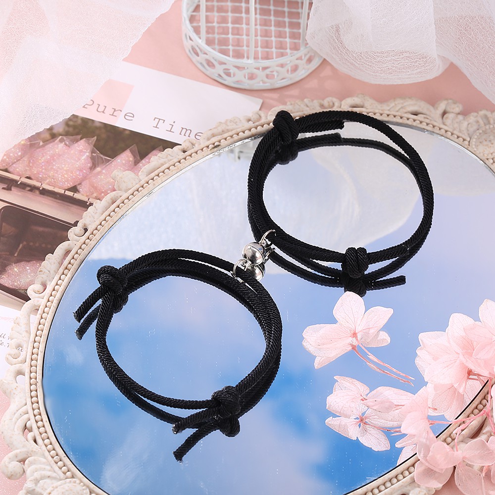 Gelang Magnet Suction Stone Adjustable Gaya Korea Untuk Pasangan