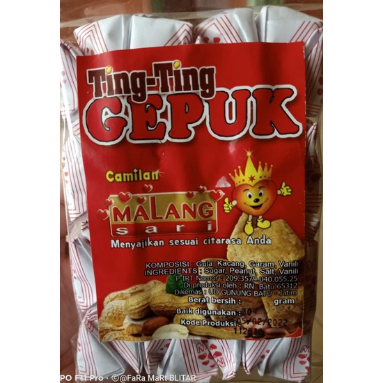 

TING TING GEPUK KACANG KHAS BLITAR 300gr