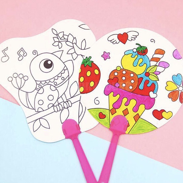 DIY MEWARNAI KIPAS MAINAN EDUKASI CRAFT KERAJINAN TANGAN EDUTOYS SOUVENIR GOODIE BAG HADIAH ULTAH-2