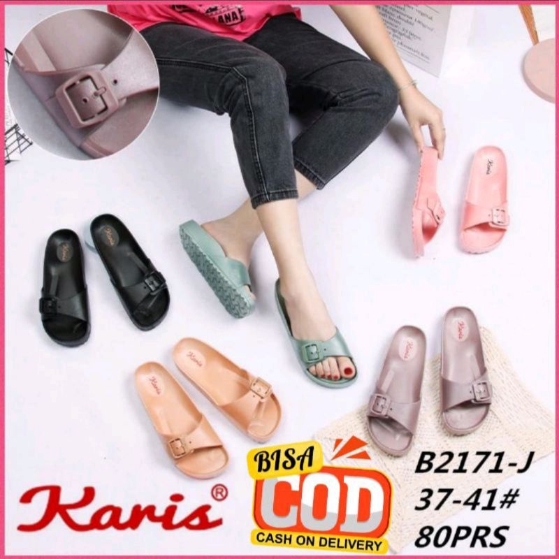 Sandal Wanita Jelly Import Karet Laluna B 2171