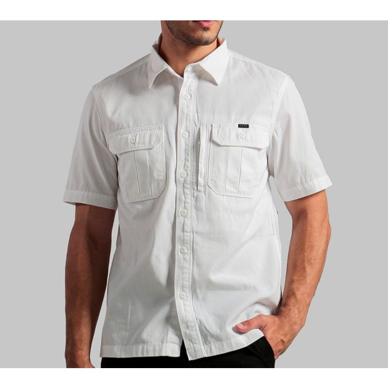 Kemeja Putih Pria MGEE Lengan Pendek Ranger C026 White