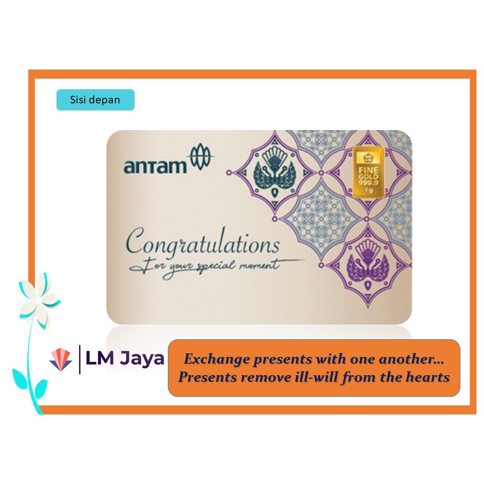 Kado Istimewa Logam Mulia Antam Gift Series Congratulations 1 gr