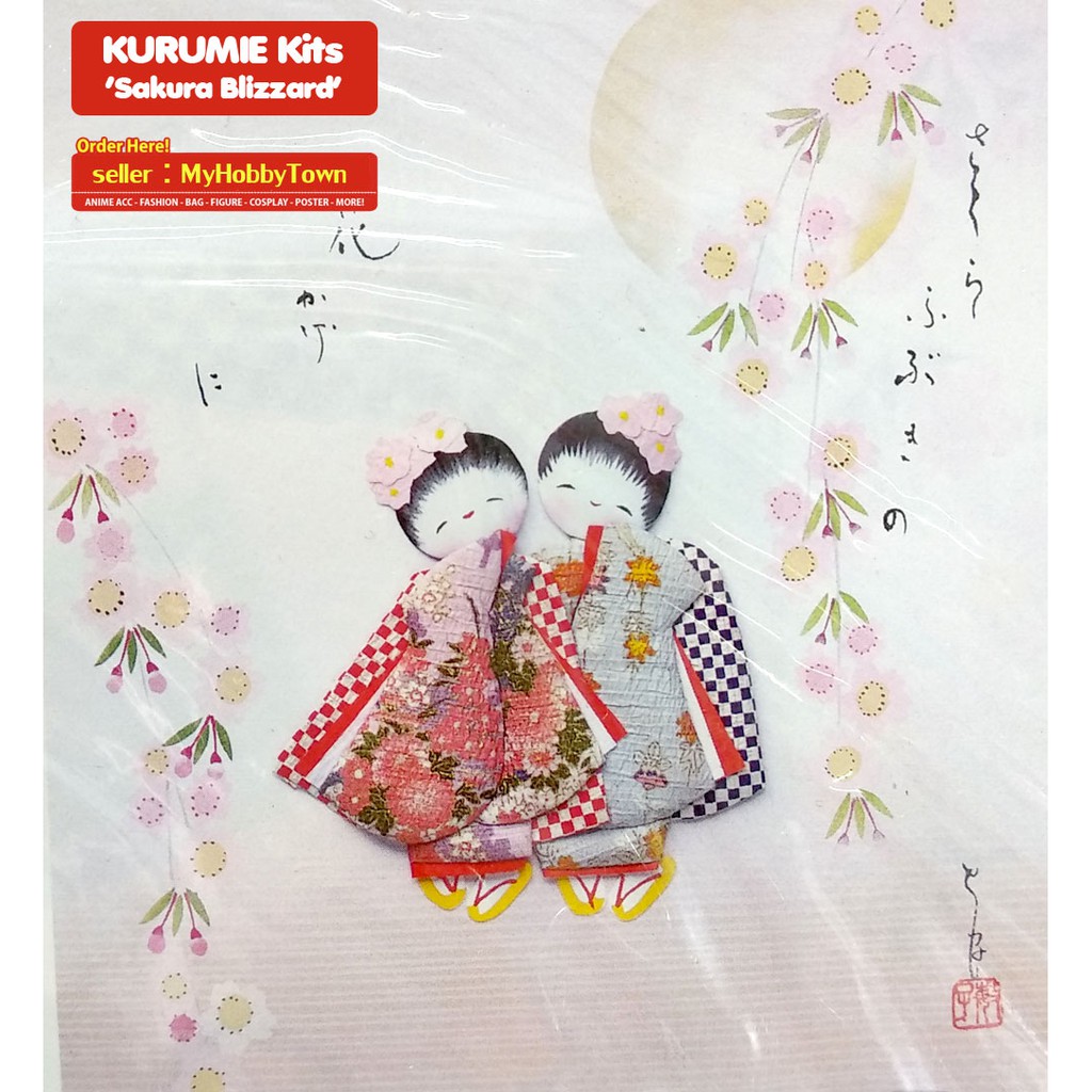 Kurumie Kit : Sakura Fubukino / Sakura Blizzard DIY Craft Kertas Washi