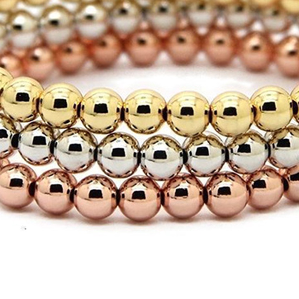 Hu Hu Hu Hu Hu Alat Bantu Pasang Kacamata♡ Gelang Rantai Manik-Manik Bola Bahan Tembaga Ukuran 4mm Untuk Dewasa