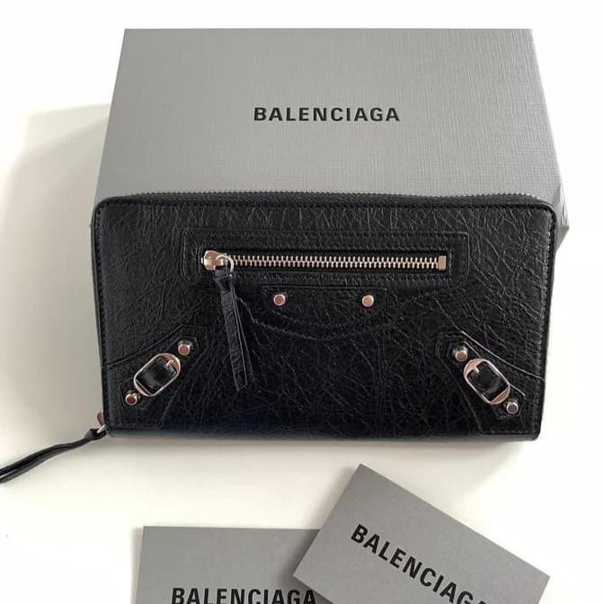 Pengiriman Cepat Balenciaga zip wallet black MURAH