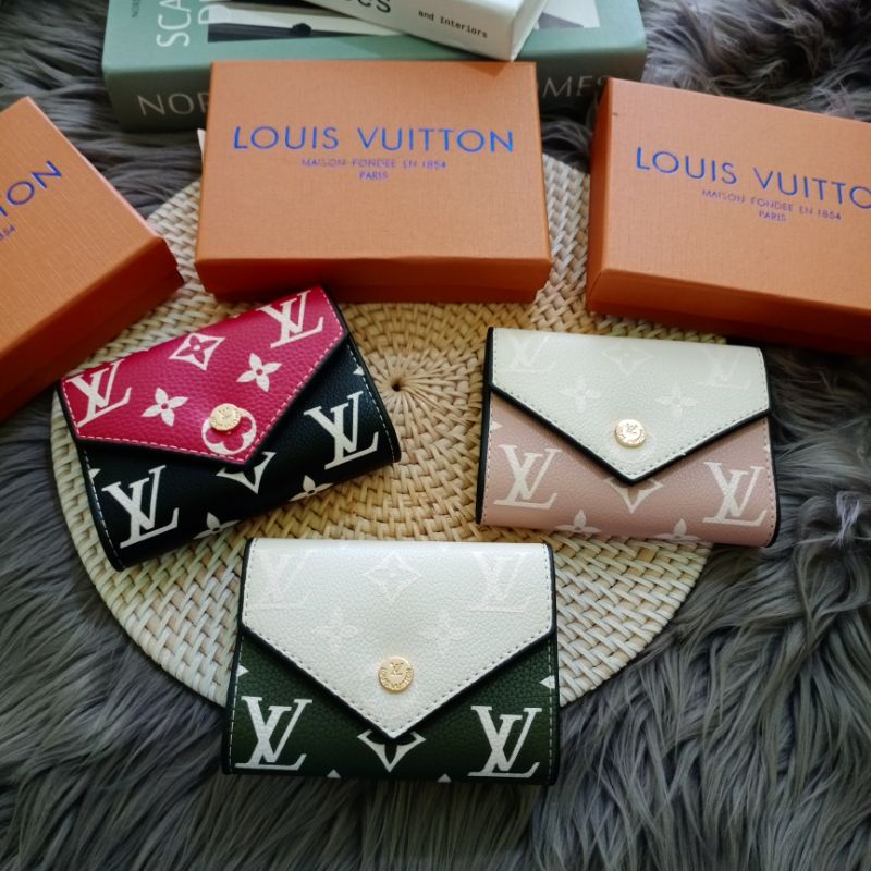 NEW ITEM dompet lv lipat amplop 2 tone free box