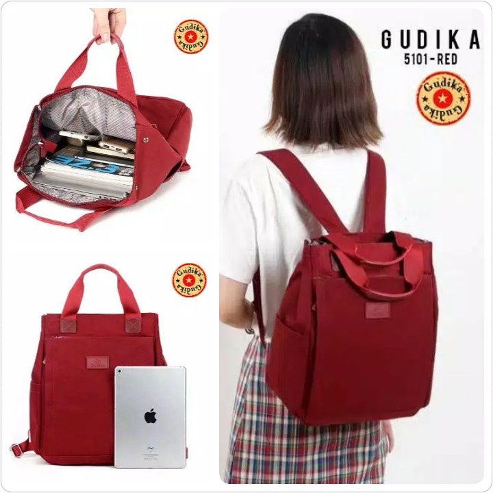 GUDIKA 5101 | Backpack Waterproof Wanita Tas Ransel Laptop Anti Air Import Original | Ransel Cewek | Ransel Perempuan | Tas Wanita