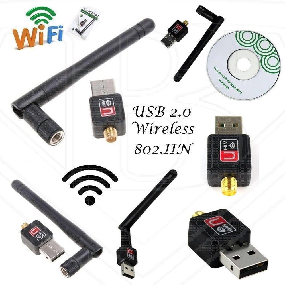 USB WIFI 802 IIN WIRELESS ADAPTER ANTENA 150 Mbps 802.IIN