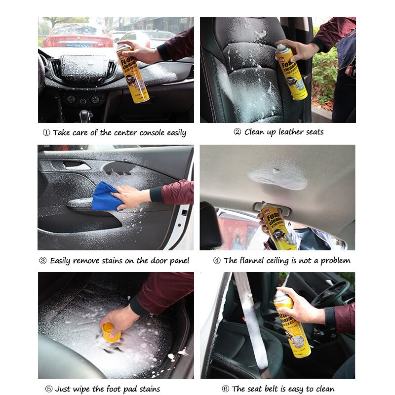 YGRETTE - Foam Cleaner Spray Multifungsi Car Interior Agent Cleaner 650 ml