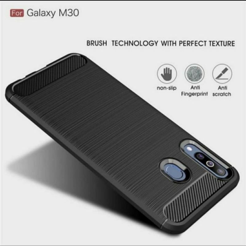 Samsung M20 M30 soft case silikon carbon