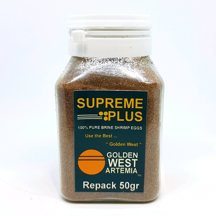 Artemia Supreme Plus 50gr Repack Golden West Pakan Ikan Guppy Cupang