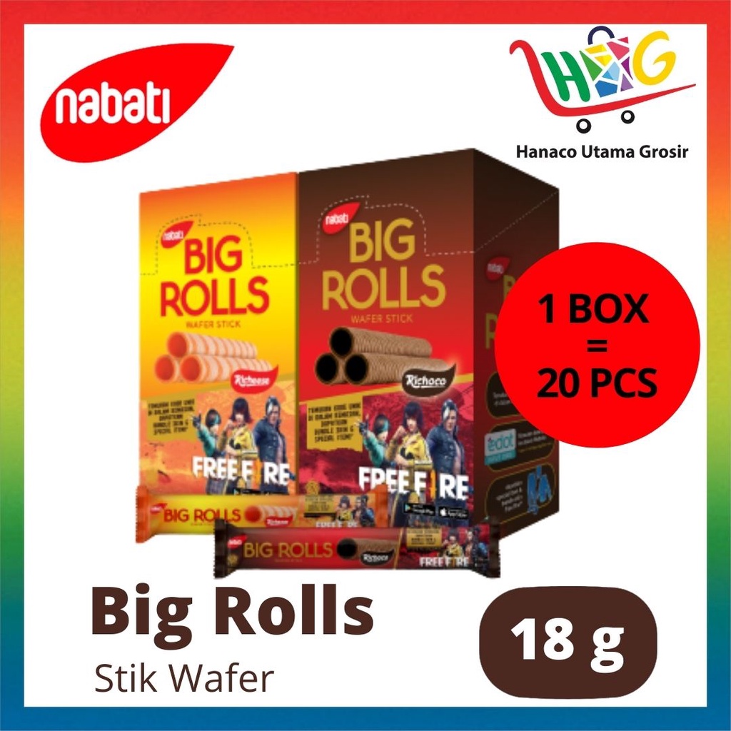 NABATI BIG ROLLS BOX 20pcs x 18g [ 1 BOX ]