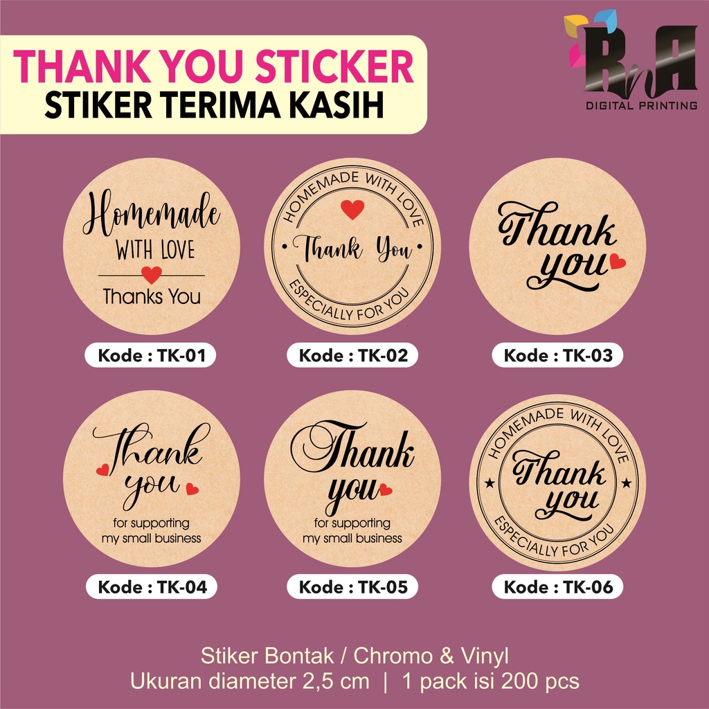 

Label Stiker Thank you, Terimakasih