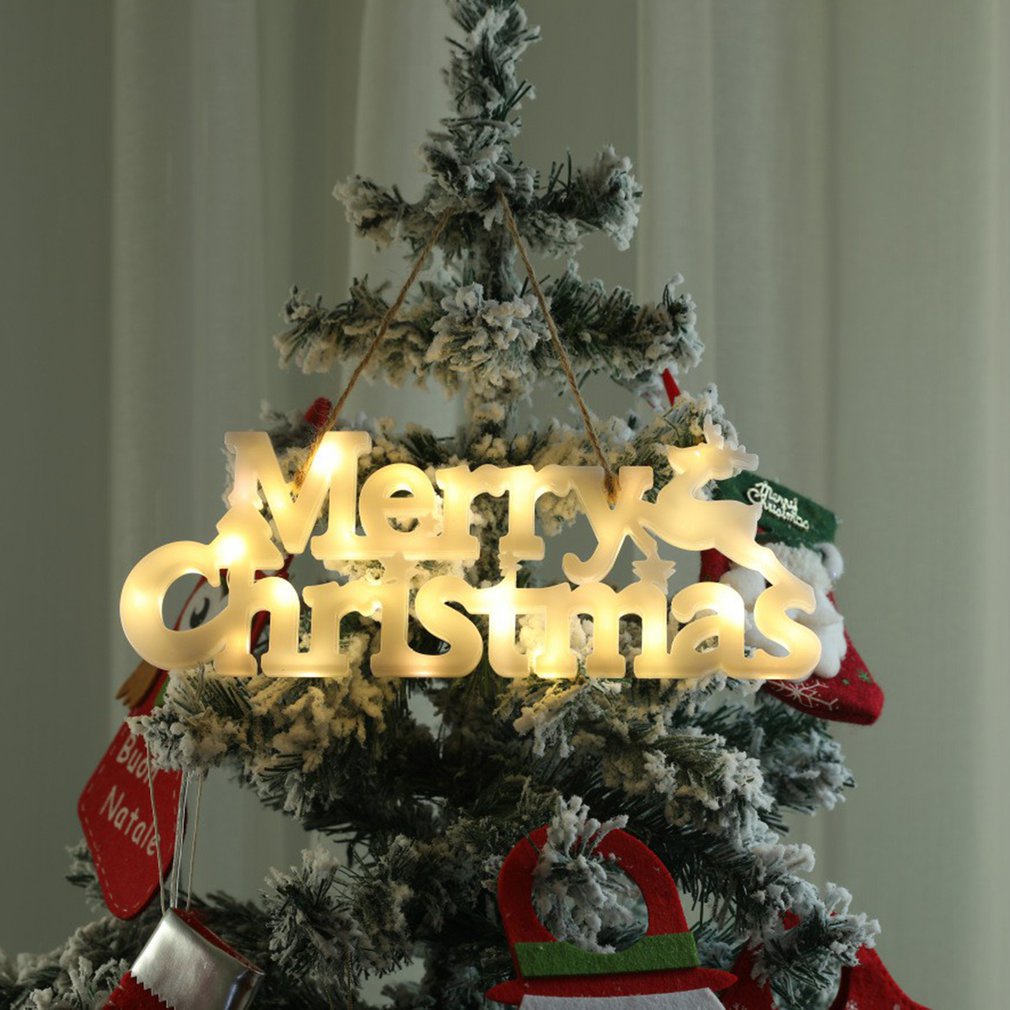 Lampu String Led Bentuk Huruf Merry Christmas Untuk Dekorasi Natal