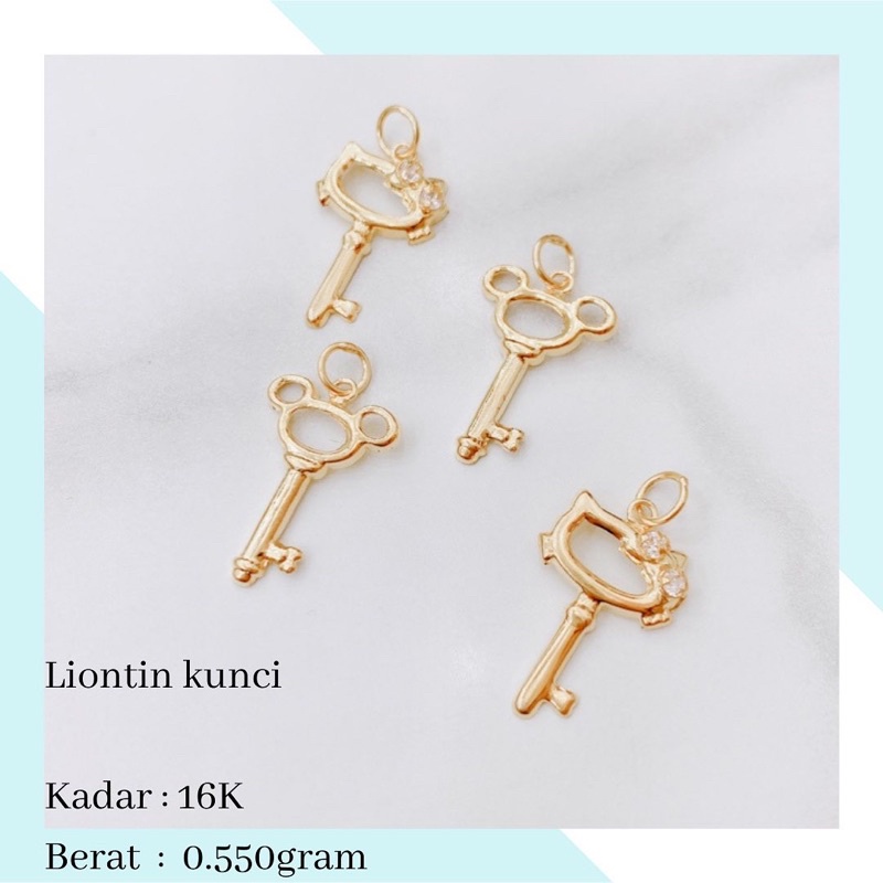 Liontin Emas Kunci 0.550 Gr