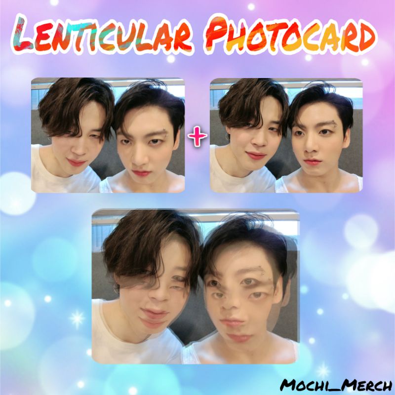 Custom Lenticular Photocard 1 Dan 2 Sisi