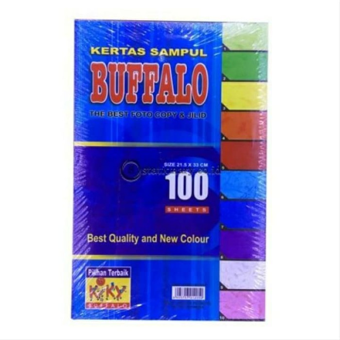 

Buffalo cover kertas jilid Warna F4 Kiky jual pak isi 100 lbr