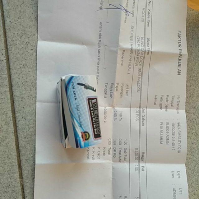 Kunci Camlock 20mm / Kunci Laci Lemari / Kunci Loker Weldom