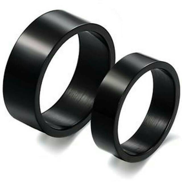 Cincin couple titanium hitam/ valentine ring
