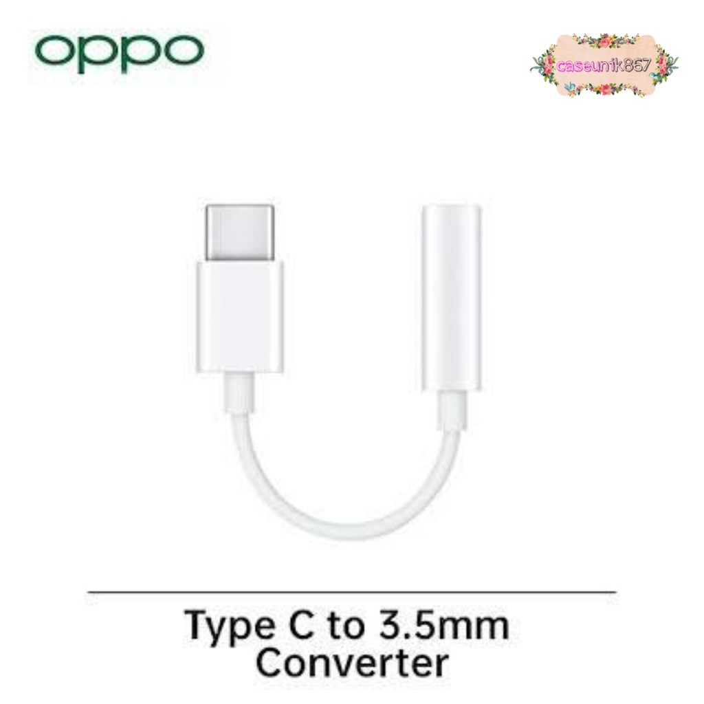 OPPO tipe c To 3.5mm adapter converter audio Jack 3.5mm adapter Headset tipe c adapter ori CS1726