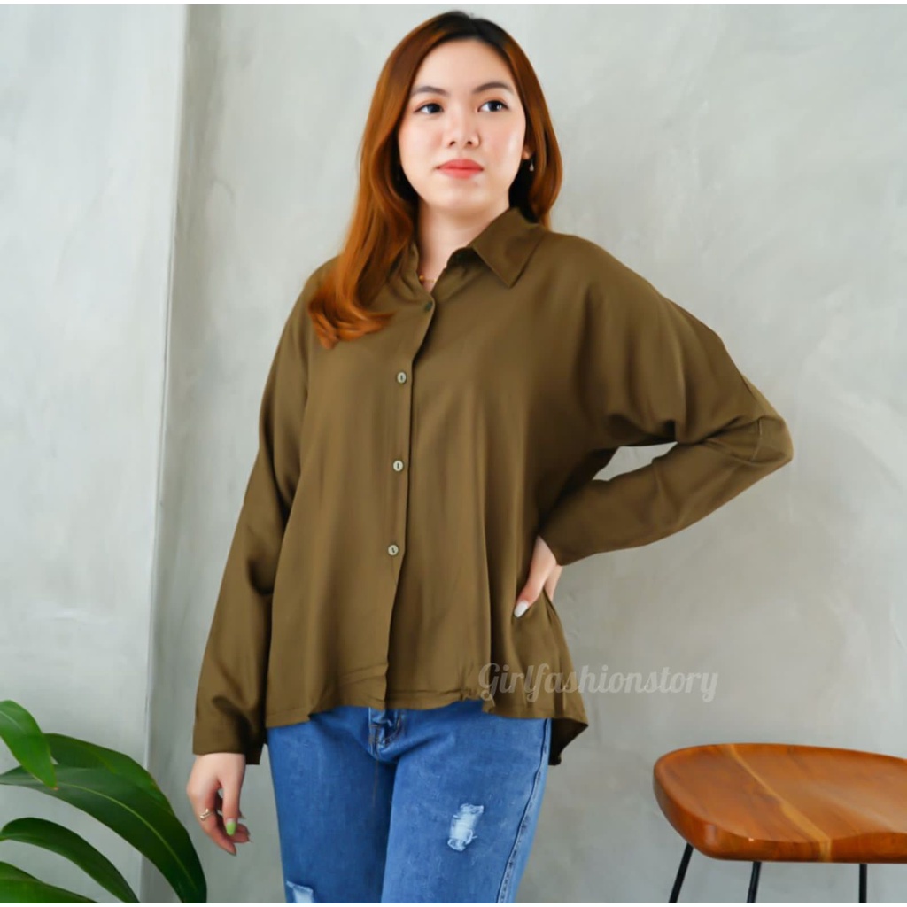 GFS LUGI RAYON DIAMOND BATWING SHIRT