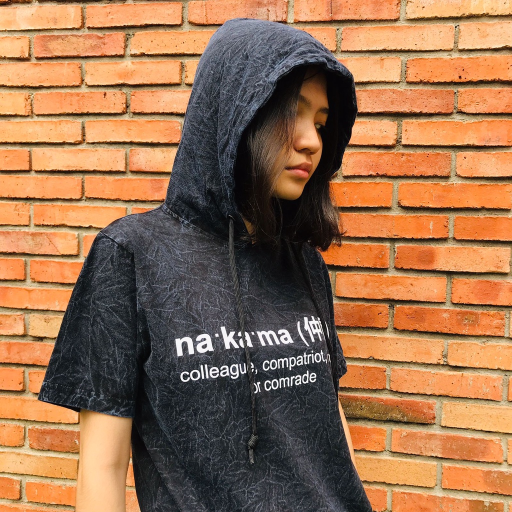 Hoodie Washed Nakama Kanji Anime Manga One Piece Premium Unisex