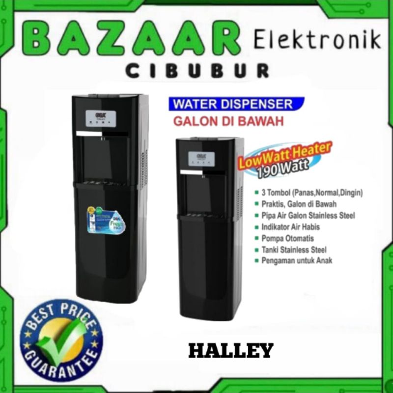 WATER DISPENSER GEA HALLEY GALON BAWAH LOWWATT HOT & COOL