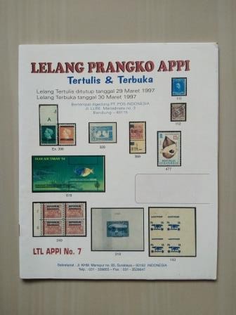 

Lelang Prangko APPI Tertulis & Terbuka - LTL APPI No 7 - Maret 1997