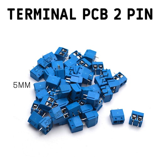 TERMINAL PCB BLOCK SCREW 2 PIN TERMINAL KONEKTOR KF30 5mm BIRU