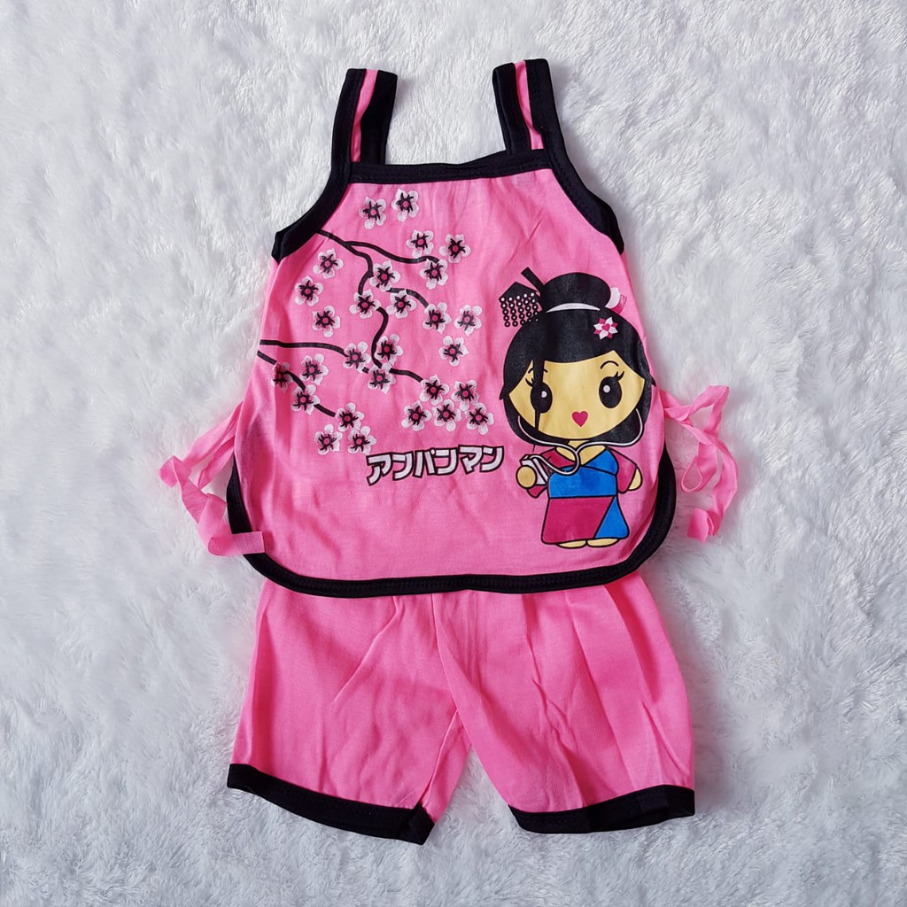 COD Grosiran Baju Anak Cewek Setelan Motif Sakura Baby Alicia