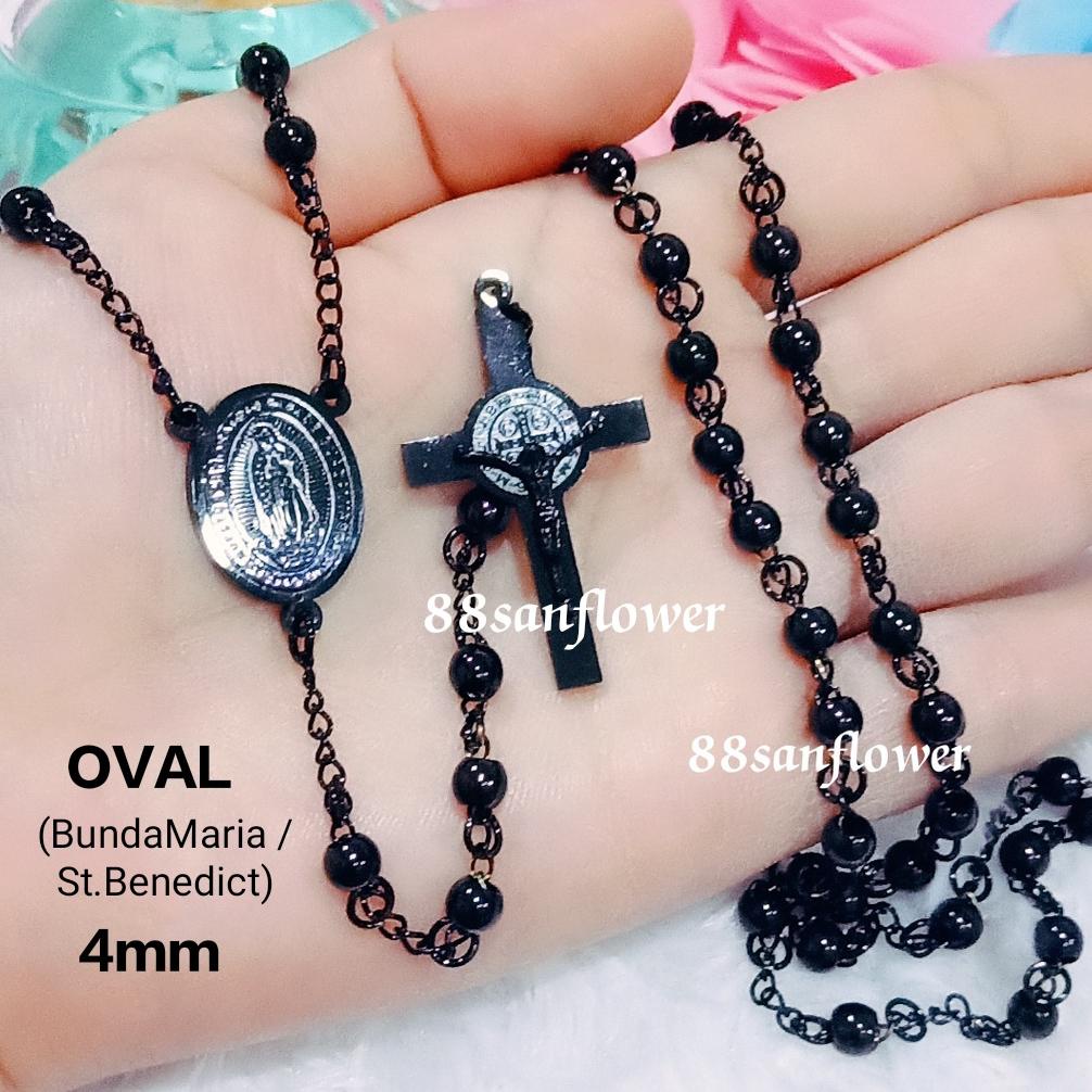 Rosario Titanium Black Kalung Rosario Titanium Hitam